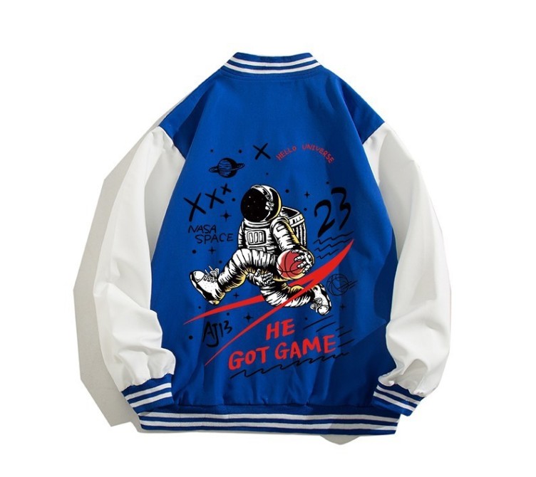 Digital printed casual high street baseball suit fashion trend jacket