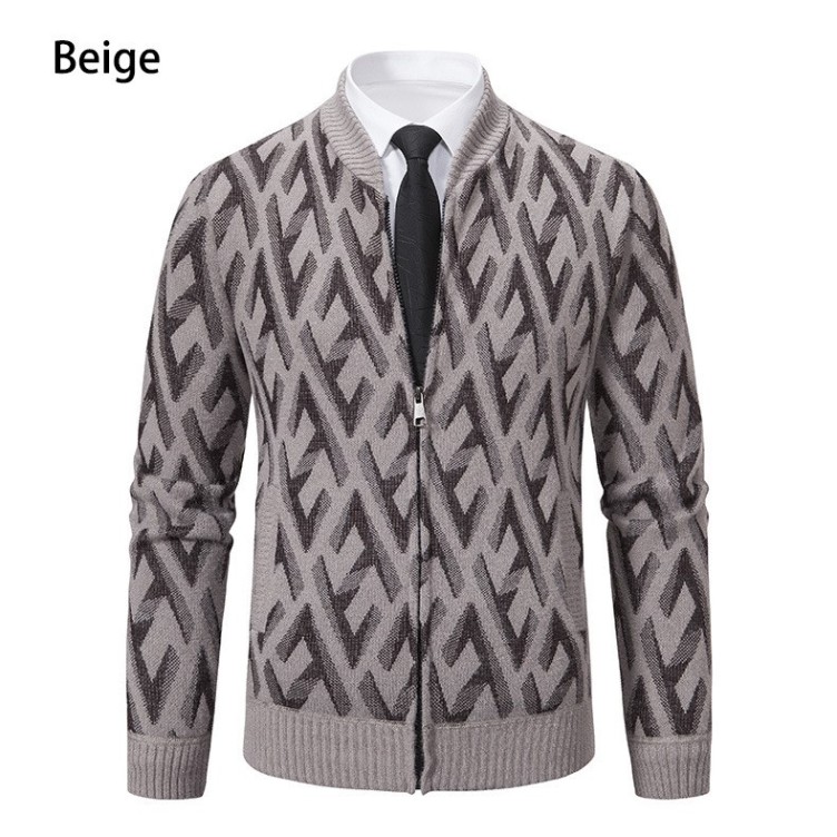 Standing collar slim fitting casual fashion trend jacket