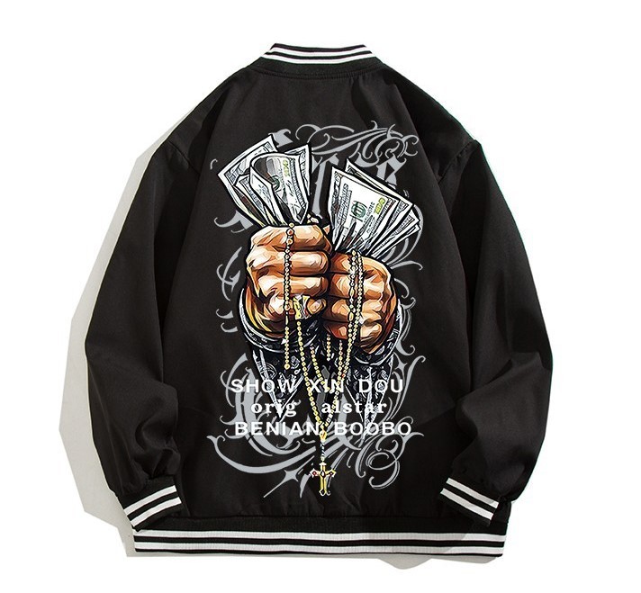 Digital printed casual high street baseball suit fashion trend jacket