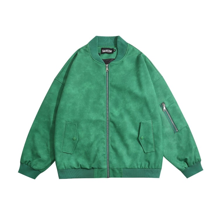 High street design PU leather casual fashion trend jacket