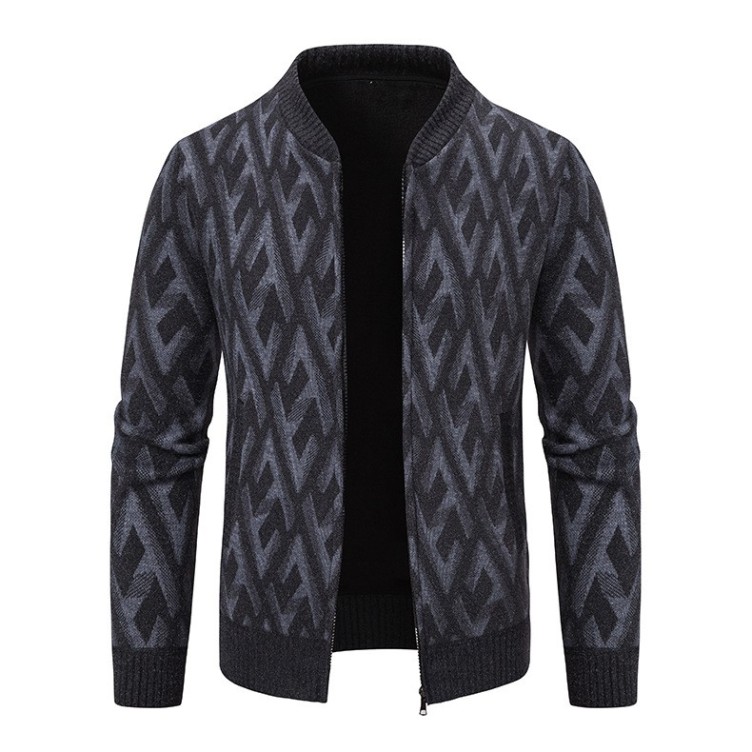 Standing collar slim fitting casual fashion trend jacket