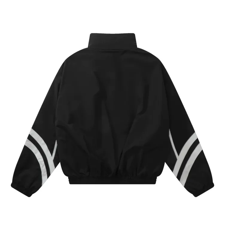 Personalized color blocking zipper loose standing neck fashion trend jacket