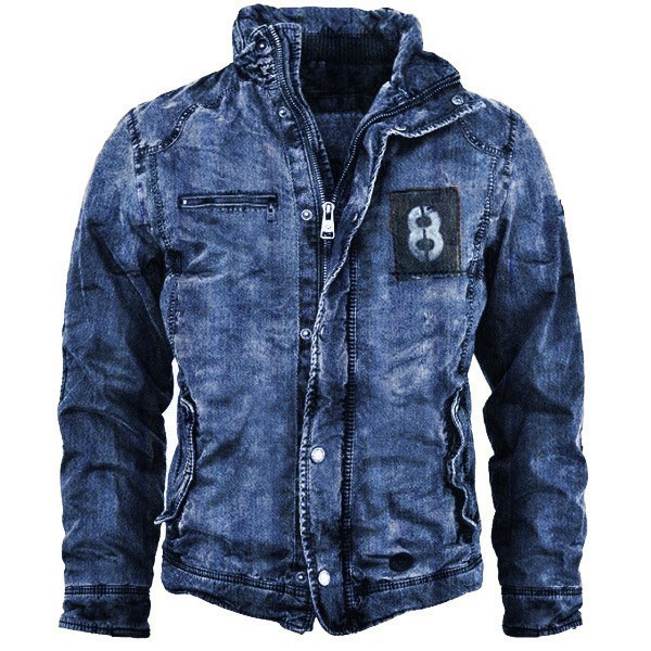 Vintage washed warm and fashionable jacket