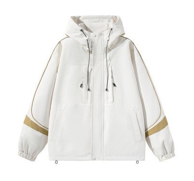 Contrast hooded casual fashion trend jacket