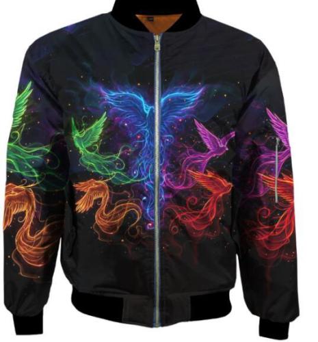 Digital printed casual fashion trend flying jacket