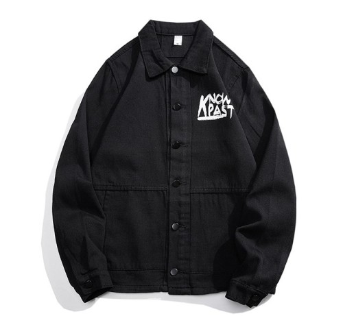Black denim versatile casual trend denim jacket