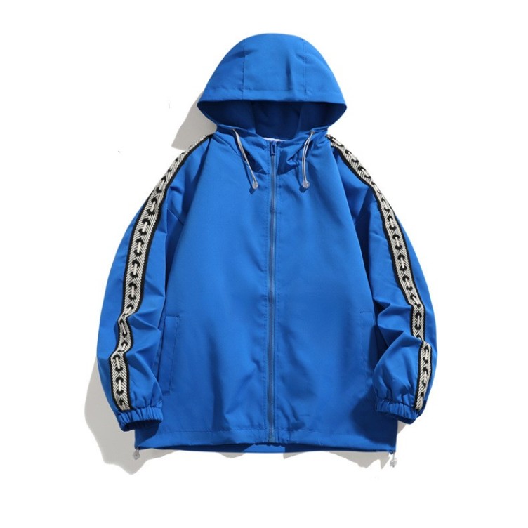 Versatile, simple, loose fitting hooded trendy and fashionable jacket