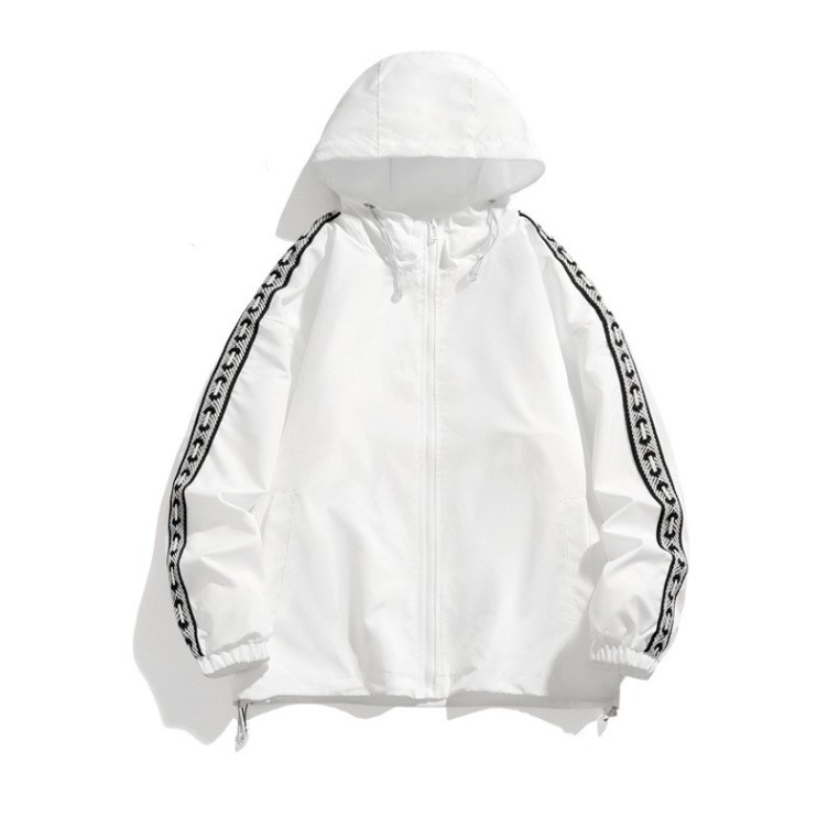 Versatile, simple, loose fitting hooded trendy and fashionable jacket