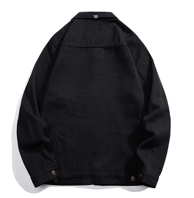 Black denim versatile casual trend denim jacket