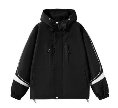 Contrast hooded casual fashion trend jacket