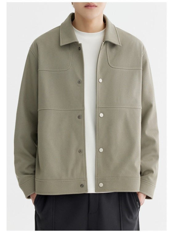 Solid color minimalist lapel jacket versatile casual fashion trend jacket