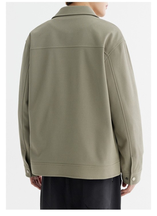 Solid color minimalist lapel jacket versatile casual fashion trend jacket