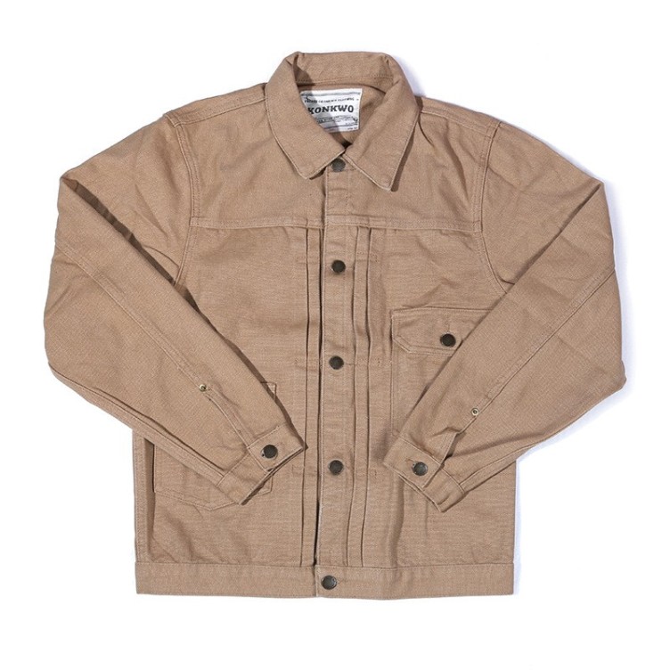 Vertical Stripe Multi Pocket Fashion Trendy Denim Jacket