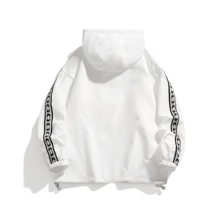 Versatile, simple, loose fitting hooded trendy and fashionable jacket