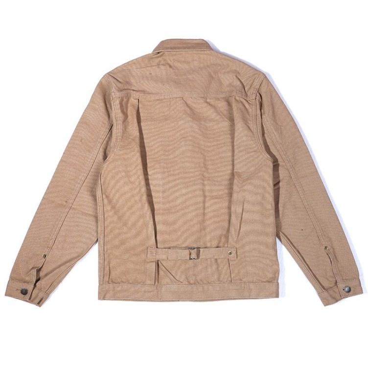 Vertical Stripe Multi Pocket Fashion Trendy Denim Jacket