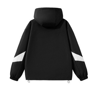 Contrast hooded casual fashion trend jacket