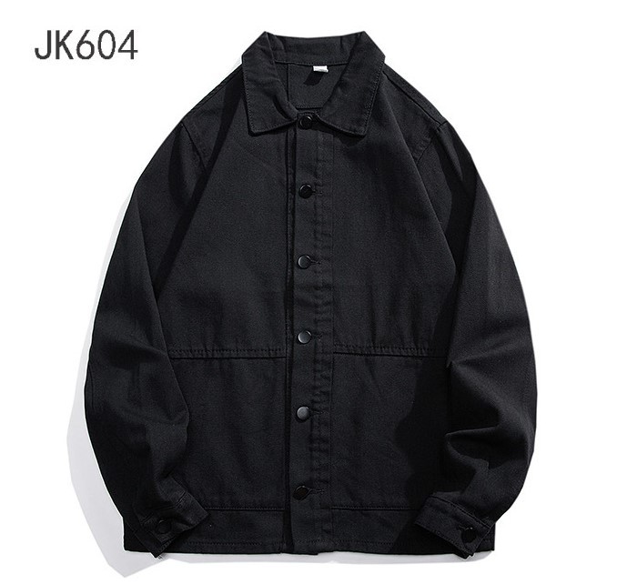 Black denim versatile casual trend denim jacket