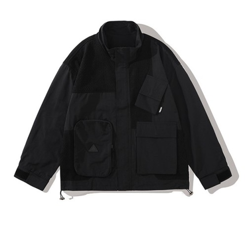 Outdoor patchwork pocket stand collar trendy jacket