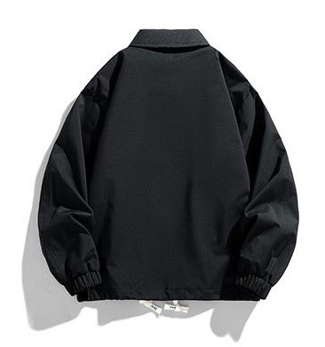 Printed casual lapel solid standing collar fashion trend jacket