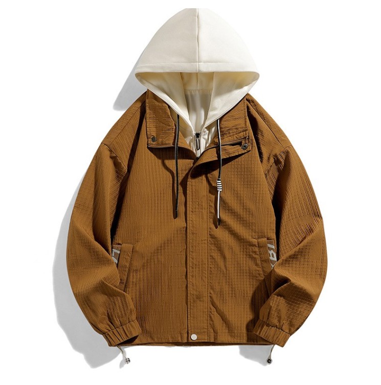 Casual loose and versatile fashion trend hooded jacket