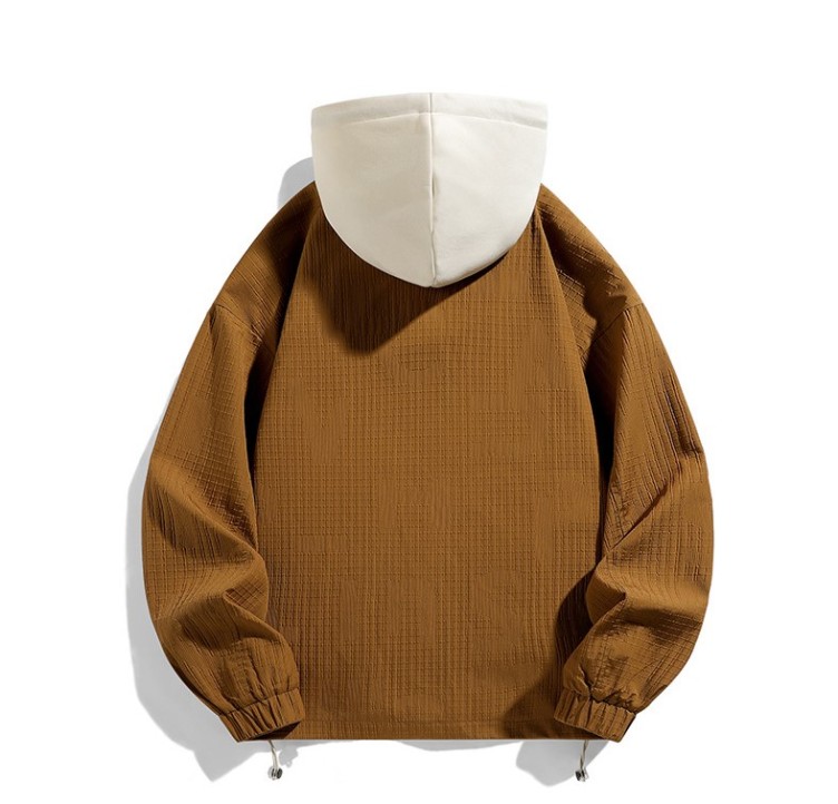 Casual loose and versatile fashion trend hooded jacket