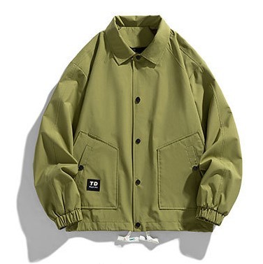 Printed casual lapel solid standing collar fashion trend jacket
