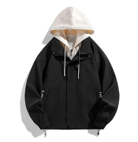Casual loose and versatile fashion trend hooded jacket