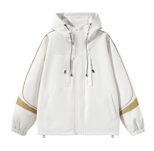 Contrast casual hooded versatile fashion trend jacket