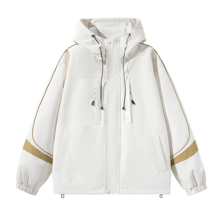 Contrast casual hooded versatile fashion trend jacket