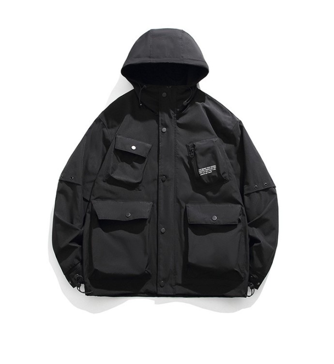 Casual hooded fashion trendy work attire stormtrooper jacket
