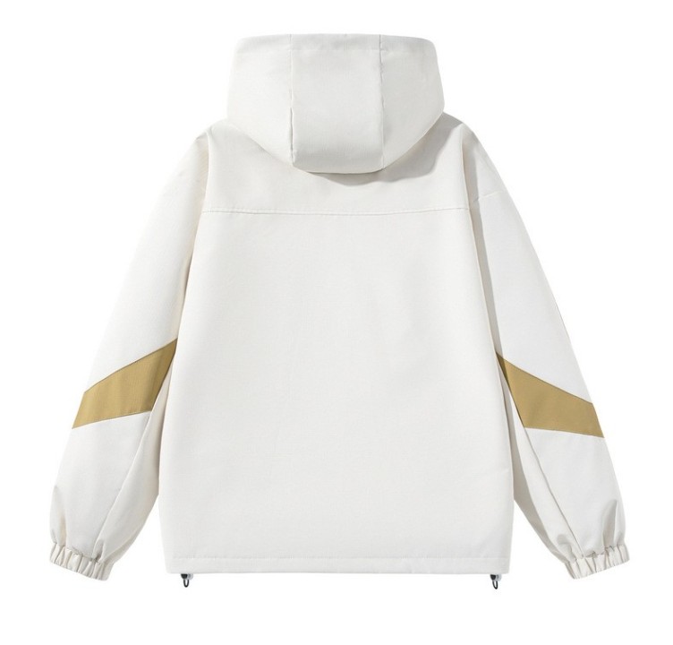 Contrast casual hooded versatile fashion trend jacket