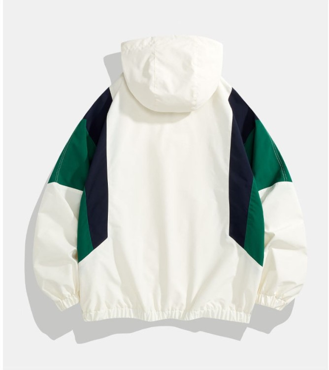 Colored Hooded Casual Work Fashion Jacket