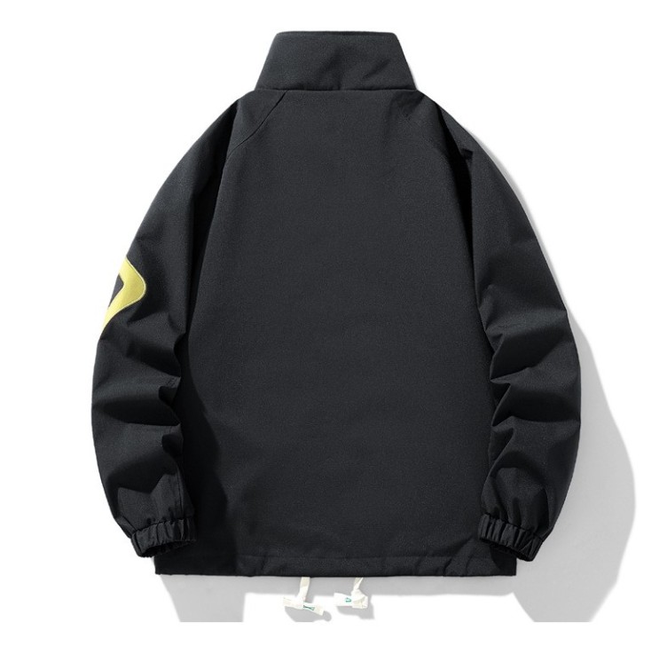 Casual stand neck loose fitting baseball suit trend jacket