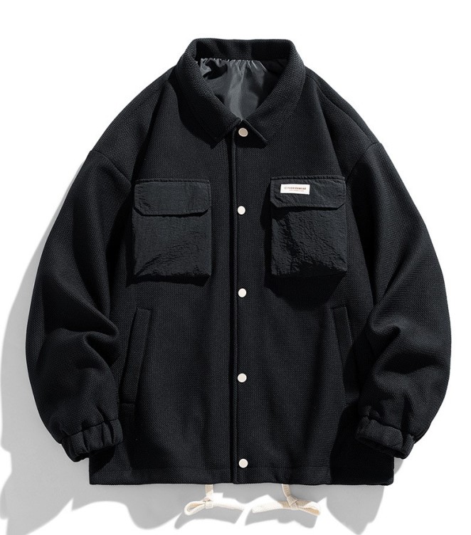 Casual loose fitting fashion trend work jacket