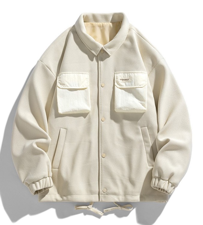 Casual loose fitting fashion trend work jacket