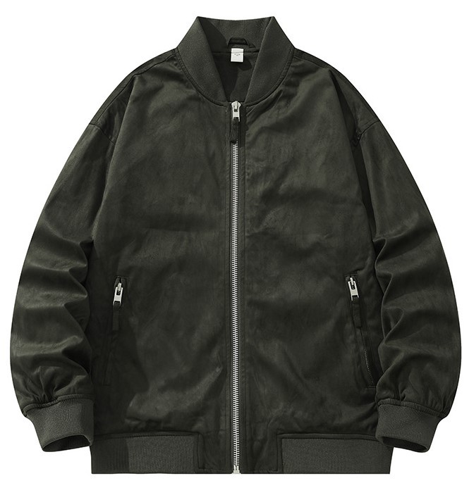 Loose fitting casual pilot fashion baseball suit trend jacket
