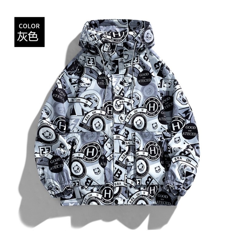 Casual loose fitting fashionable workwear trend jacket