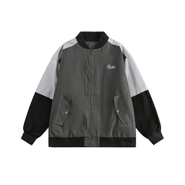 Loose casual baseball jacket with versatile fashion trends