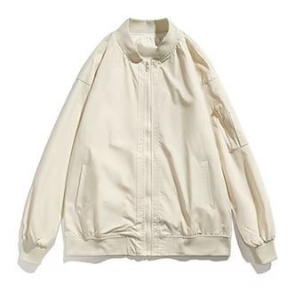 Casual loose fitting flight suit fashion trend jacket