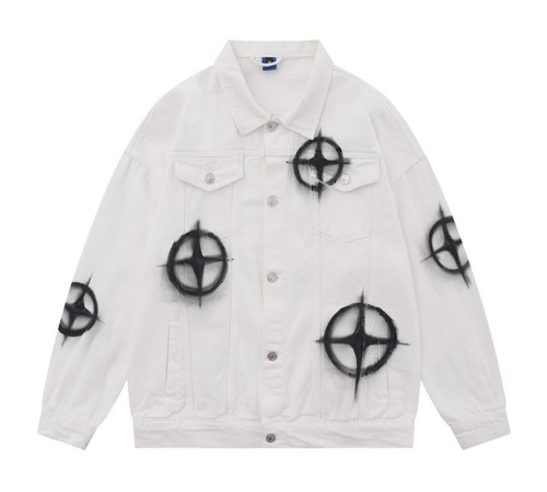 Hand-painted vintage casual fashion trend denim work jacket