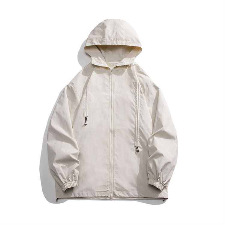 Loose fitting casual hooded jumpsuit trend fashion jacket