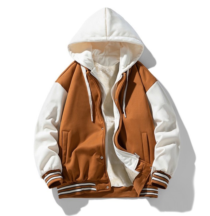 Loose casual and fashionable baseball jacket trend jacket