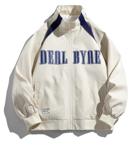 Casual standing collar loose fitting fashion trend work jacket