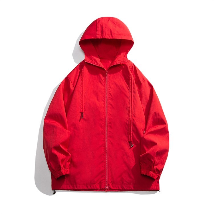 Loose fitting casual hooded jumpsuit trend fashion jacket