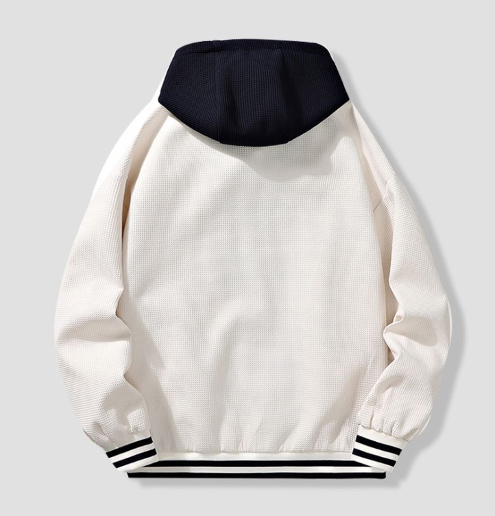 Loose casual hooded baseball jacket trend jacket