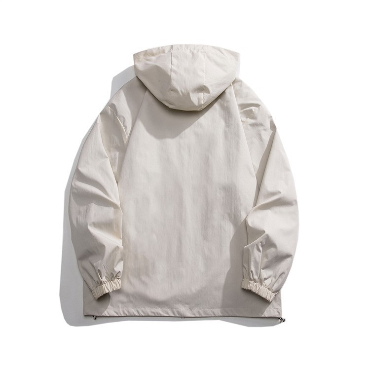 Loose fitting casual hooded jumpsuit trend fashion jacket