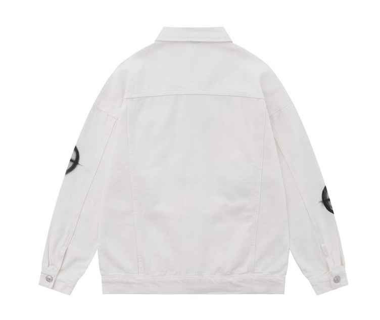 Hand-painted vintage casual fashion trend denim work jacket