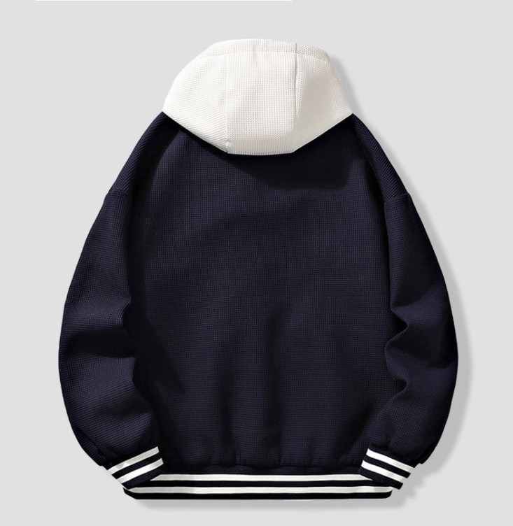 Loose casual hooded baseball jacket trend jacket