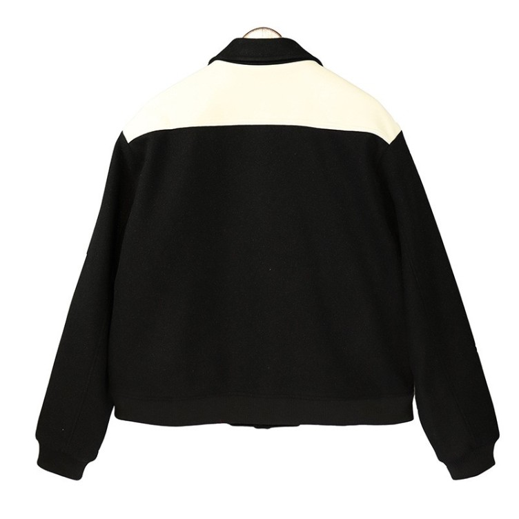 Spliced pilot loose and versatile casual trend jacket
