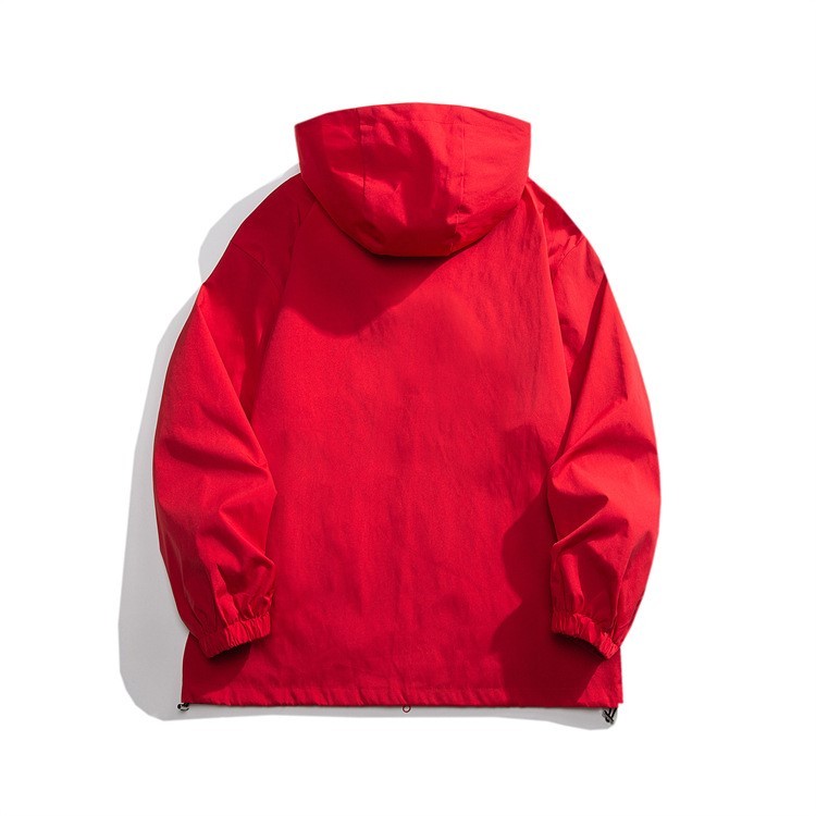 Loose fitting casual hooded jumpsuit trend fashion jacket